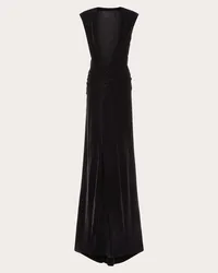 Valentino Garavani GOWN IN VELLUTO Donna NERO Nero