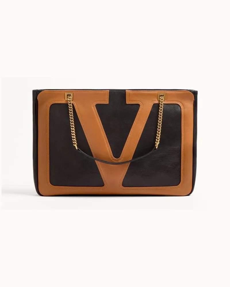 Valentino Garavani Borsa Shopping Media Valentino Garavani Viva Superstar In Nappa Donna NERO/SPEZIA Nero