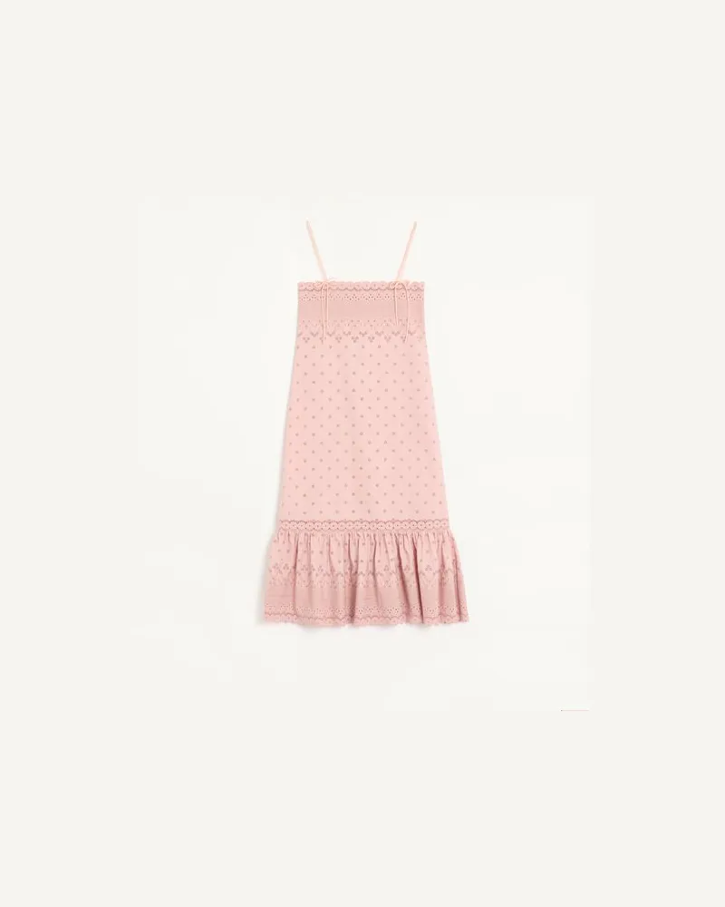 Valentino Garavani Abito Midi In Sangallo Fleur A Jours Margheritine Donna ROSA 42 