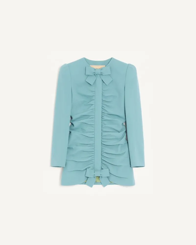 Valentino Garavani Giacca In Crispy Light Wool Donna AZZURRO Azzurro