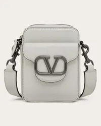 Valentino Garavani BORSA A TRACOLLA MINI GARAVANI LOCÒ IN VITELLO Uomo GRIGIO Grigio