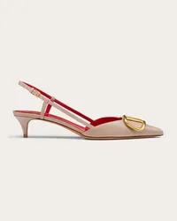 Valentino Garavani DÉCOLLETÉ SLINGBACK VLOGO SIGNATURE IN VITELLO 40MM Donna POUDRE Poudre