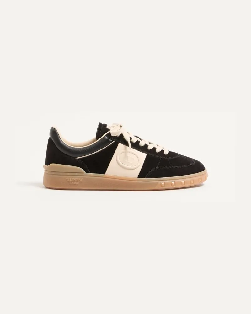 Valentino Garavani Sneaker Low Top Upvillage In Crosta E Vitello Nappato Uomo NERO Nero