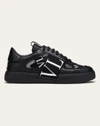 Valentino Garavani SNEAKER LOW-TOP VL7N IN VITELLO E NASTRI Uomo NERO Nero