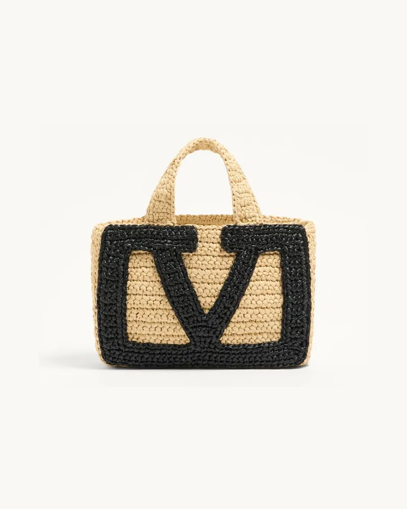 Valentino Garavani Borsa Shopping Piccola Valentino Garavani Viva Superstar In Rafia Donna NATURALE Naturale