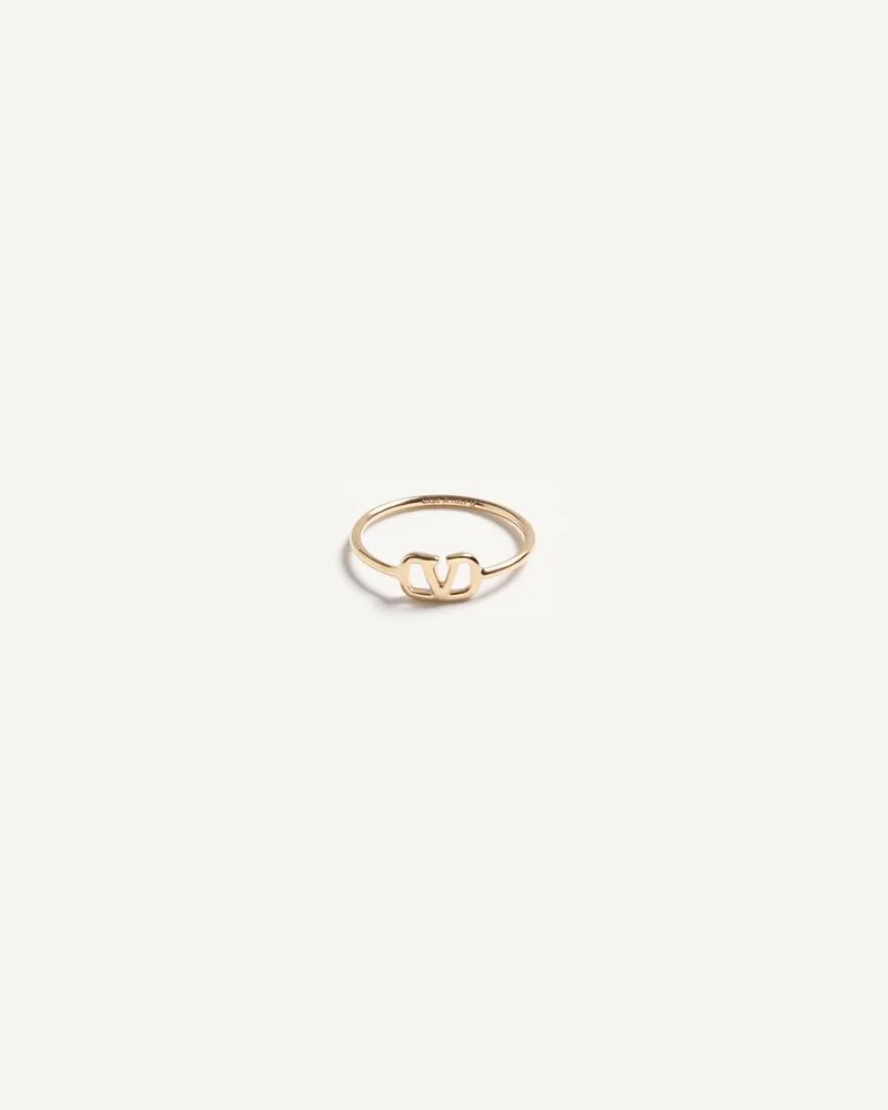 Valentino Garavani Anello VLogo Signature In Metallo Donna ORO Oro