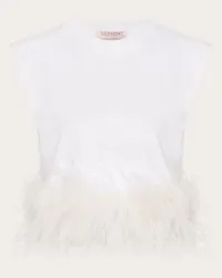 Valentino Garavani TOP IN JERSEY COTTON Donna BIANCO Bianco