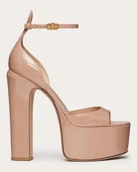 Valentino Garavani SANDALO CON PLATEAU GARAVANI TAN-GO IN VERNICE 155MM Donna ROSE CANNELLE Rose