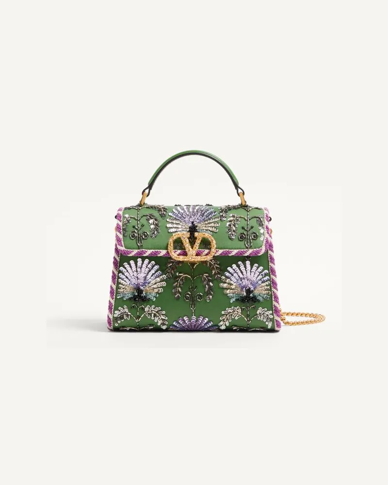 Valentino Garavani Borsa A Mano Mini Valentino Garavani Vsling Ricamata Con Logo Gioiello Donna MULTICOLOR Multicolor