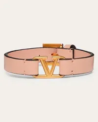 Valentino Garavani BRACCIALE VLOGO SIGNATURE IN VITELLO Donna ROSE CANNELLE Rose