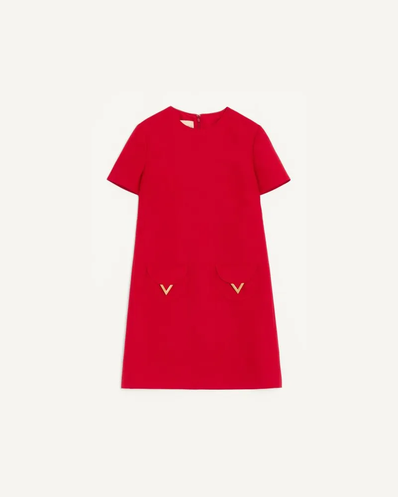 Valentino Garavani Abito Corto In Crepe Couture Donna PARIS Paris
