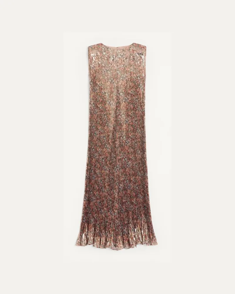 Valentino Garavani Abito Midi In Lurex Millefiori Allover Flowerism Donna MULTICOLOR Multicolor