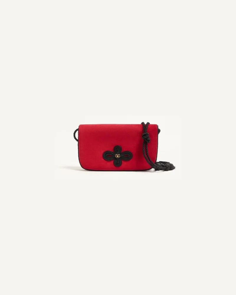Valentino Garavani Mini Borsa A Spalla Sans Fin In Suede Donna ROSSO Rosso