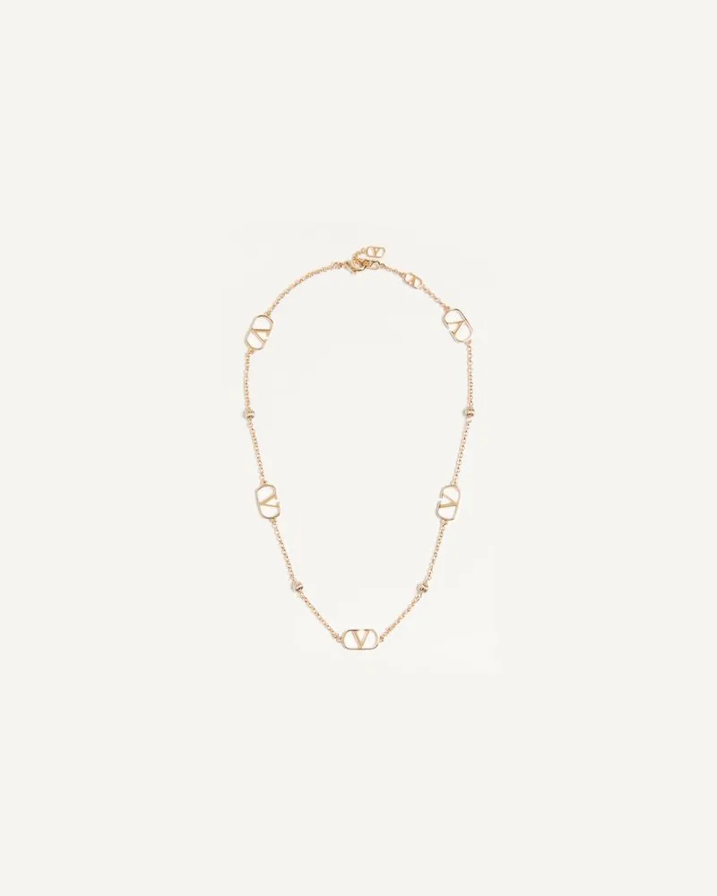 Valentino Garavani Collana Vlogo Signature In Metallo Donna ORO UNI 