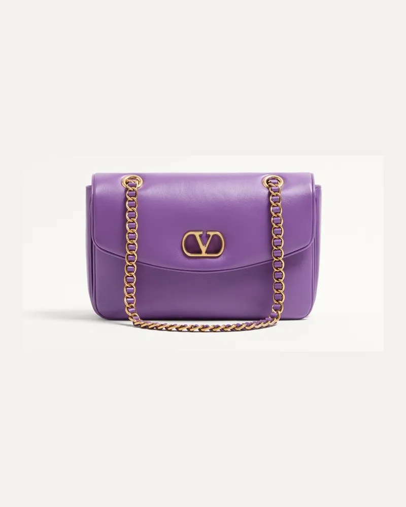 Valentino Garavani Borsa Media Con Catena Valentino Garavani Djuna In Nappa Donna VIOLA Viola
