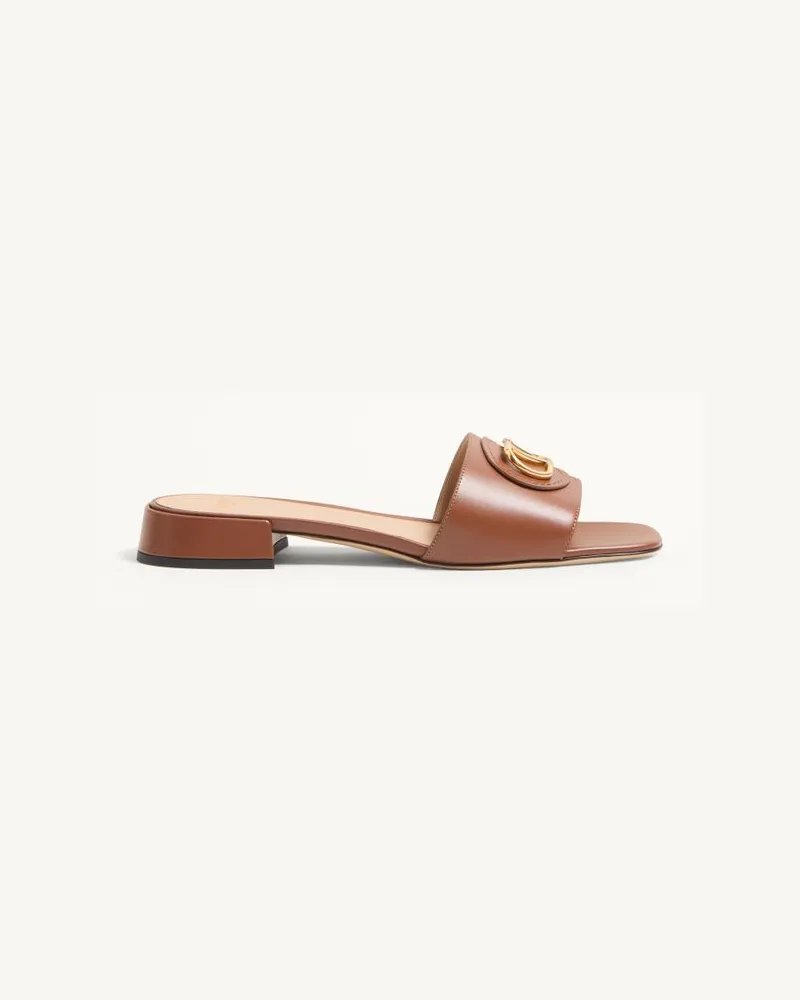 Valentino Garavani Sandalo Slide VLogo Signature In Vitello 20Mm Donna TABACCO Tabacco