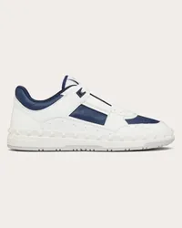 Valentino Garavani SNEAKER LOW TOP FREEDOTS IN VITELLO Uomo BLU/BIANCO Blu