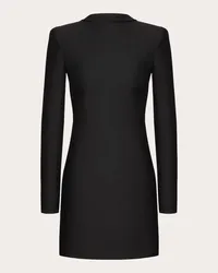 Valentino Garavani ABITO CORTO IN CREPE COUTURE Donna NERO Nero