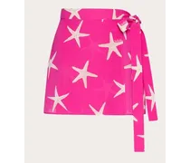 GONNA IN CREPE DE CHINE STARFISH Donna AVORIO/PINK PP