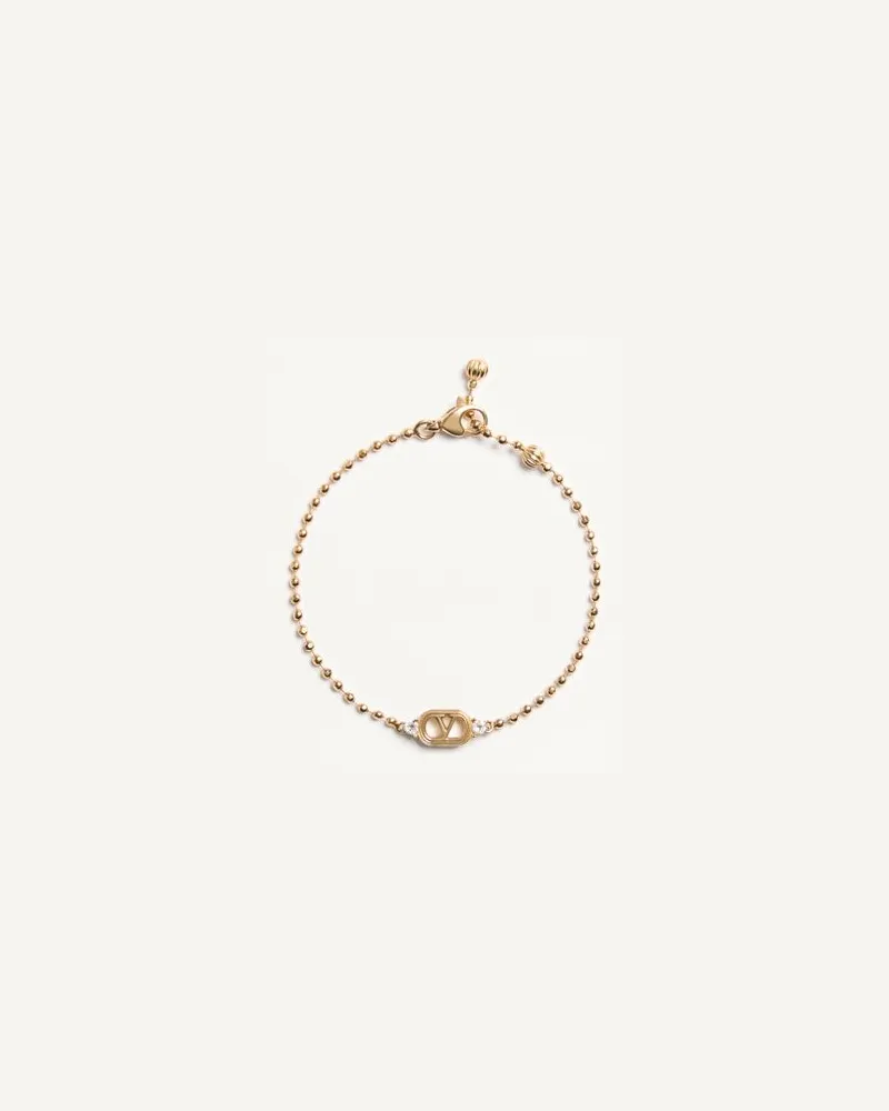 Valentino Garavani Bracciale Ovalette In Metallo E Cristalli Swarovski Donna ORO/CRYSTAL Oro