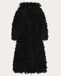 Valentino Garavani CAPPOTTO IN MAGLIA DI LANA Donna NERO Nero