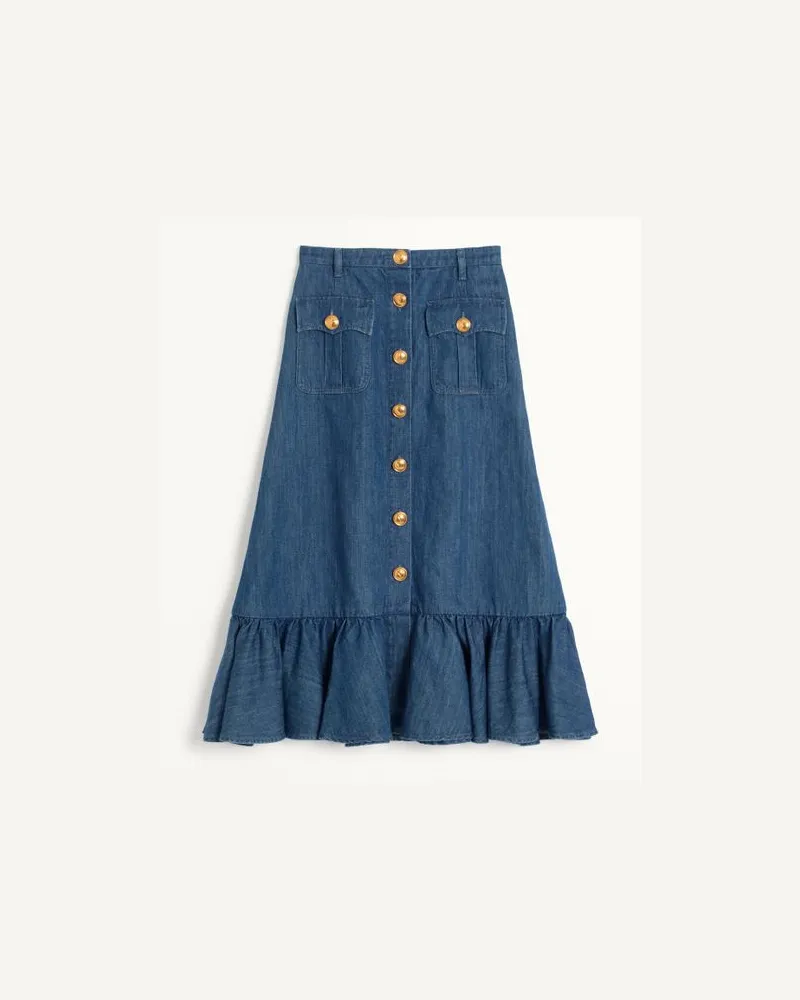 Valentino Garavani Gonna In Denim Leggero Donna DENIM Denim