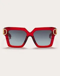 Valentino Garavani V-UNO OCCHIALE OVERSIZE A FARFALLA IN ACETATO Donna ROSSO Rosso