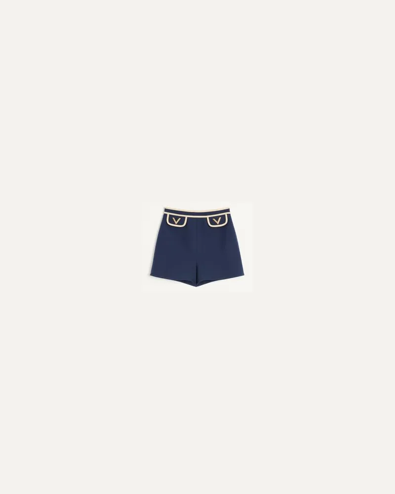 Valentino Garavani Shorts In Crepe Couture Donna INDACO/BETULLA 46 