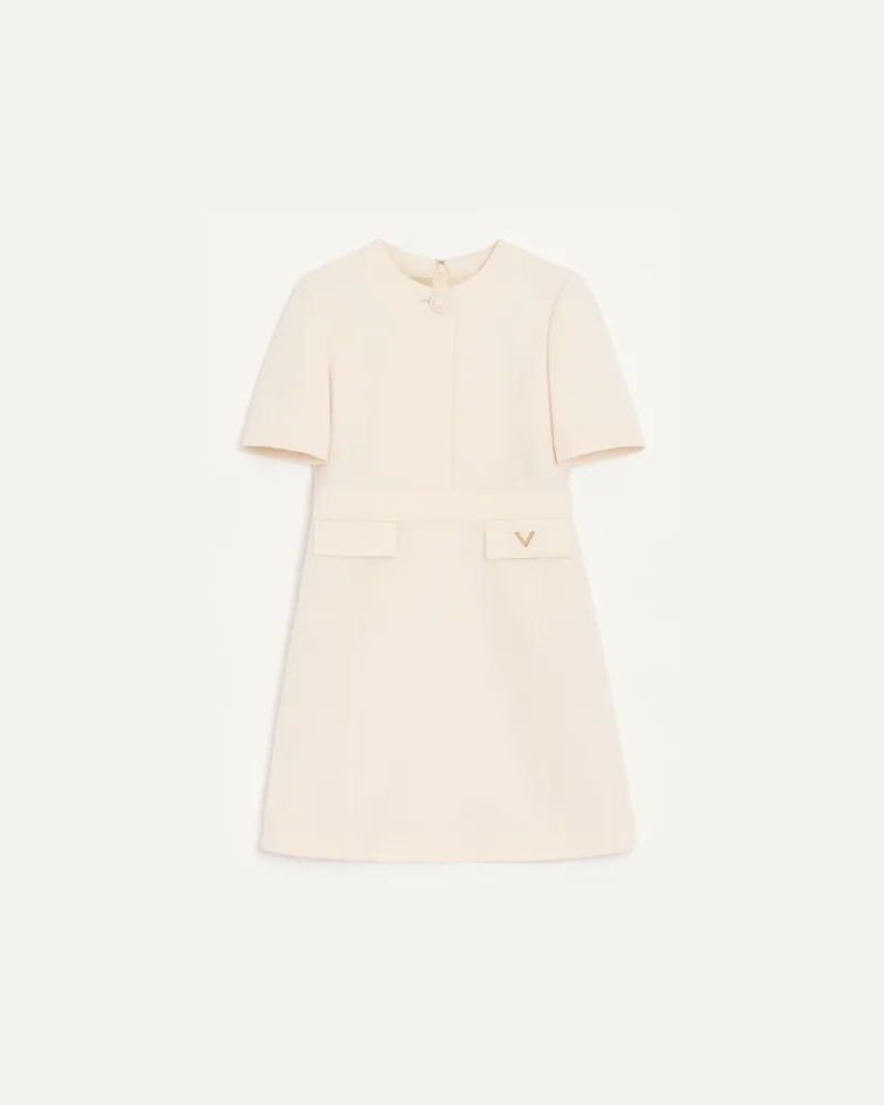 Valentino Garavani Abito Corto In Crepe Couture Donna VANIGLIA Vaniglia