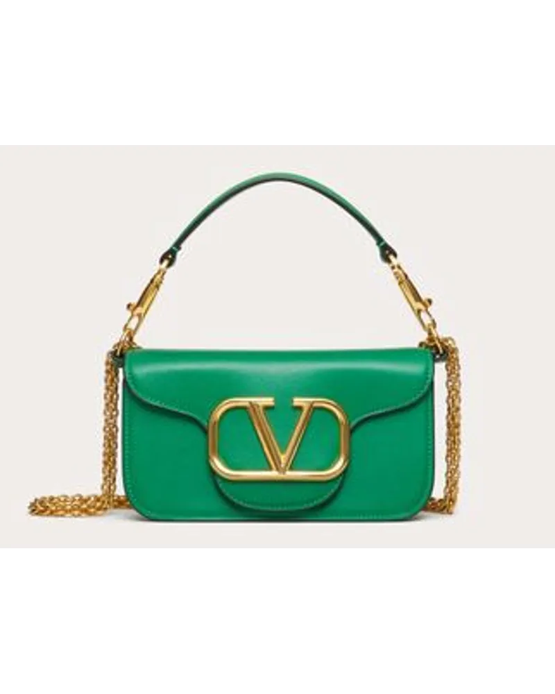 Valentino Garavani BORSA PICCOLA A SPALLA GARAVANI LOCÒ IN VITELLO Donna VERDE Verde