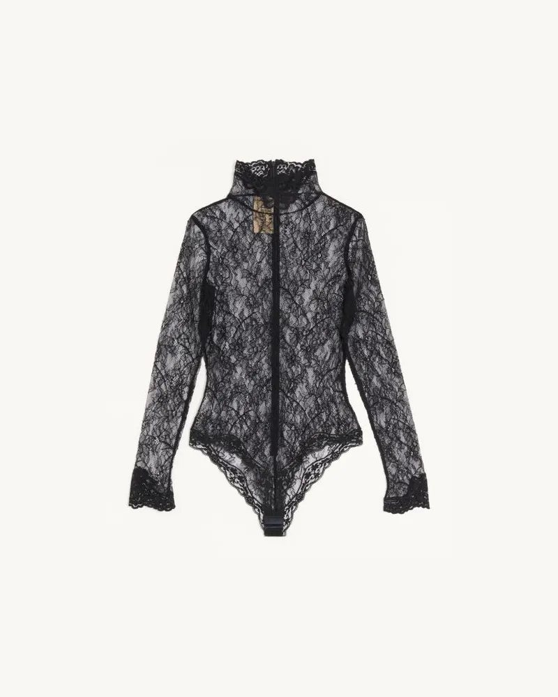 Valentino Garavani Body In Pizzo Floreale Donna NERO Nero