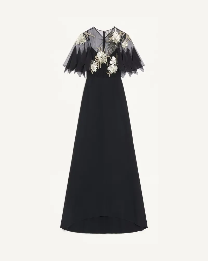 Valentino Garavani Gown In Cady Couture Ricamato Donna NERO/SILVER Nero