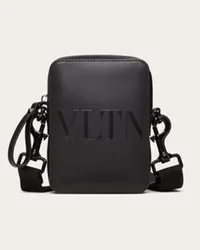 Valentino Garavani BORSA A TRACOLLA PICCOLA VLTN IN PELLE Uomo NERO Nero