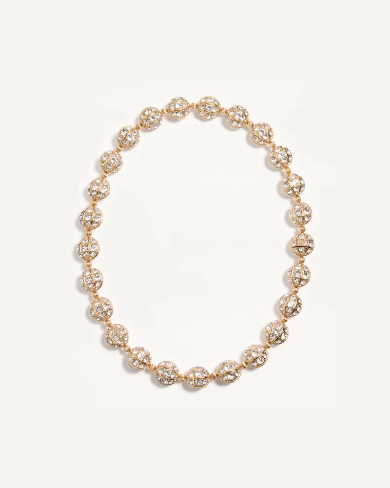 Valentino Garavani Collana Poetique Des Gouttes In Metallo E Cristalli Swarovski Donna ORO/CRYSTAL Oro