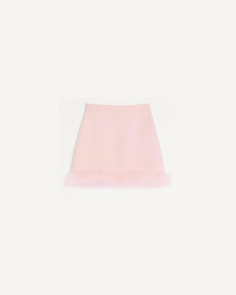 Valentino Garavani Gonna Corta In Crepe Couture Con Piume Donna ROSE Rose