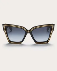 Valentino Garavani V - GRACE OCCHIALE CAT-EYE OVERSIZE IN ACETATO CON DETTAGLI IN TITANIO Donna NERO Nero