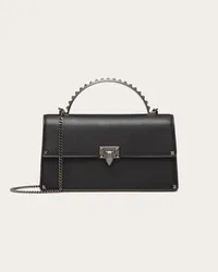 Valentino Garavani MINI BORSA A MANO ROCKSTUD IN VITELLO Donna NERO Nero