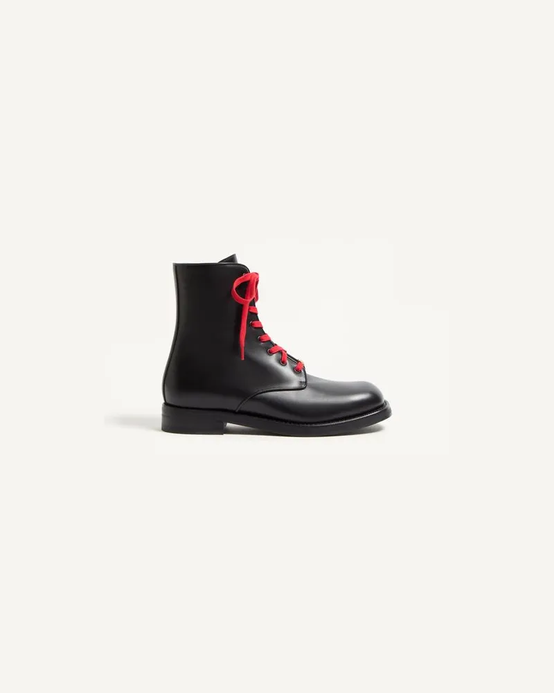 Valentino Garavani Combat Boot Punx In Vitello Uomo NERO 42 