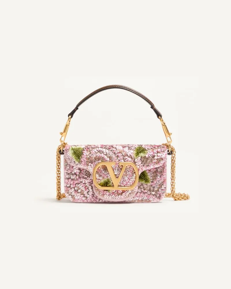 Valentino Garavani Borsa A Spalla Piccola Valentino Garavani Locò Ricamata Donna ROSA/MULTICOLOR Rosa