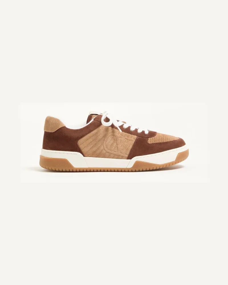 Valentino Garavani Sneaker Sparry In Crosta Uomo MARRONE/CAMMELLO Marrone