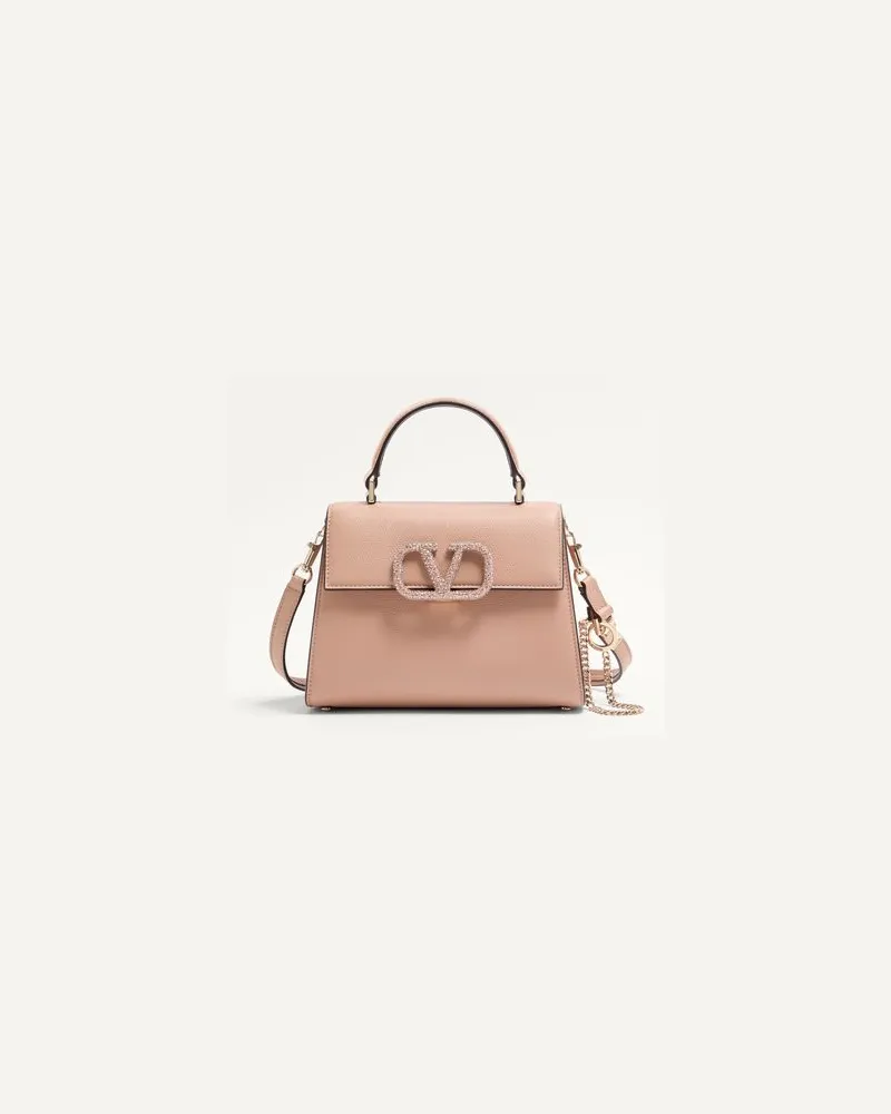 Valentino Garavani Borsa A Mano Piccola Vsling Con Logo Gioiello Donna ROSE CANNELLE UNI 