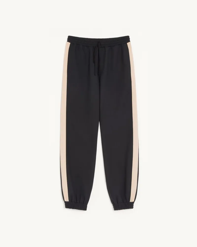 Valentino Garavani Pantaloni Valentino in nylon con VGold Uomo NERO/BURRO Nero