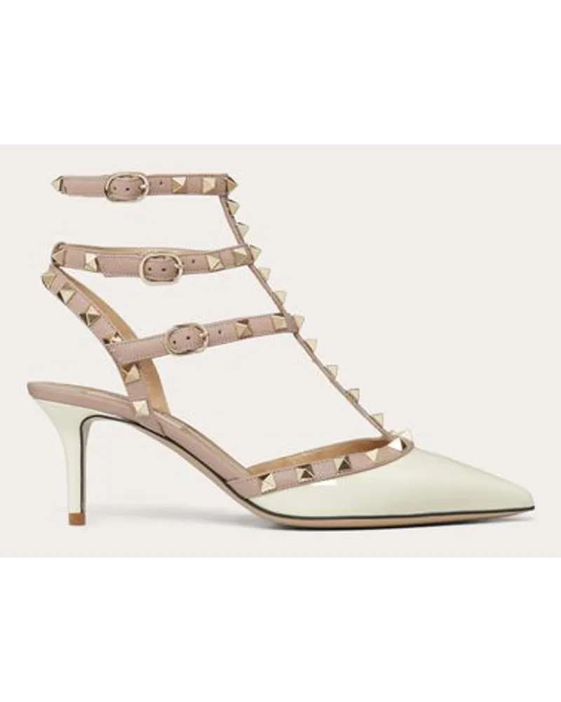 Valentino Garavani Décolleté Rockstud Con Cinturini 65Mm Donna AVORIO/POUDRE Avorio