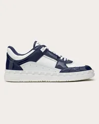 Valentino Garavani SNEAKER LOW TOP FREEDOTS IN VERNICE Uomo BLU/BIANCO Blu