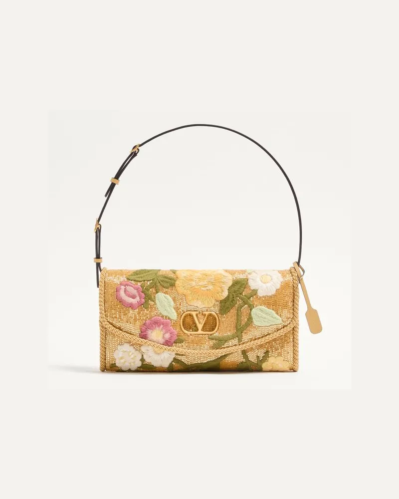 Valentino Garavani Borsa Piccola A Spalla Valentino Garavani DeVain Ricamata Donna ORO/MULTICOLOR Oro