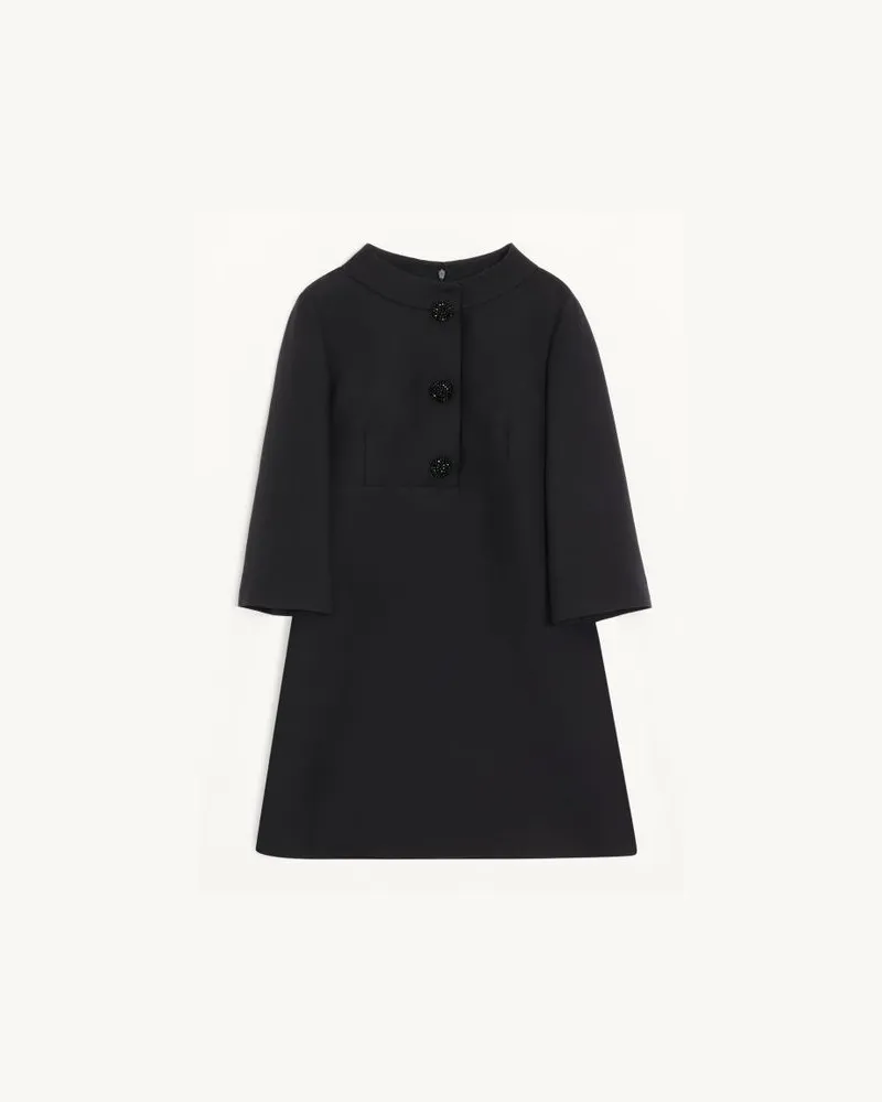 Valentino Garavani Abito Corto In Crepe Couture Donna NERO Nero