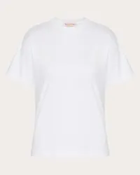 Valentino Garavani T-SHIRT IN JERSEY COTTON Donna BIANCO Bianco