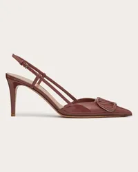 Valentino Garavani DÉCOLLETÉ SLINGBACK VLOGO SIGNATURE IN VERNICE 80MM Donna MARRONE Marrone