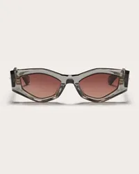 Valentino Garavani III - OCCHIALE DA SOLE ASIMMETRICO IN ACETATO Donna GRIGIO/ROSA SFUMATO Grigio