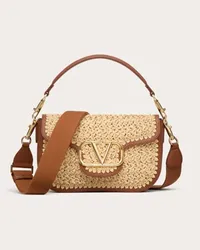 Valentino Garavani BORSA A SPALLA GARAVANI ALLTIME IN RAFIA Donna NATURALE/SELLERIA Naturale